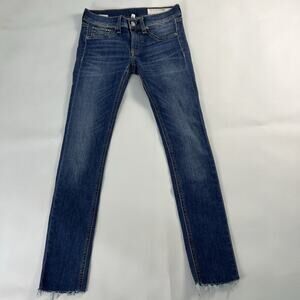 Rag & Bone Jeans Women Size 24 Medium Wash Denim Capri Skinny Jeans Used